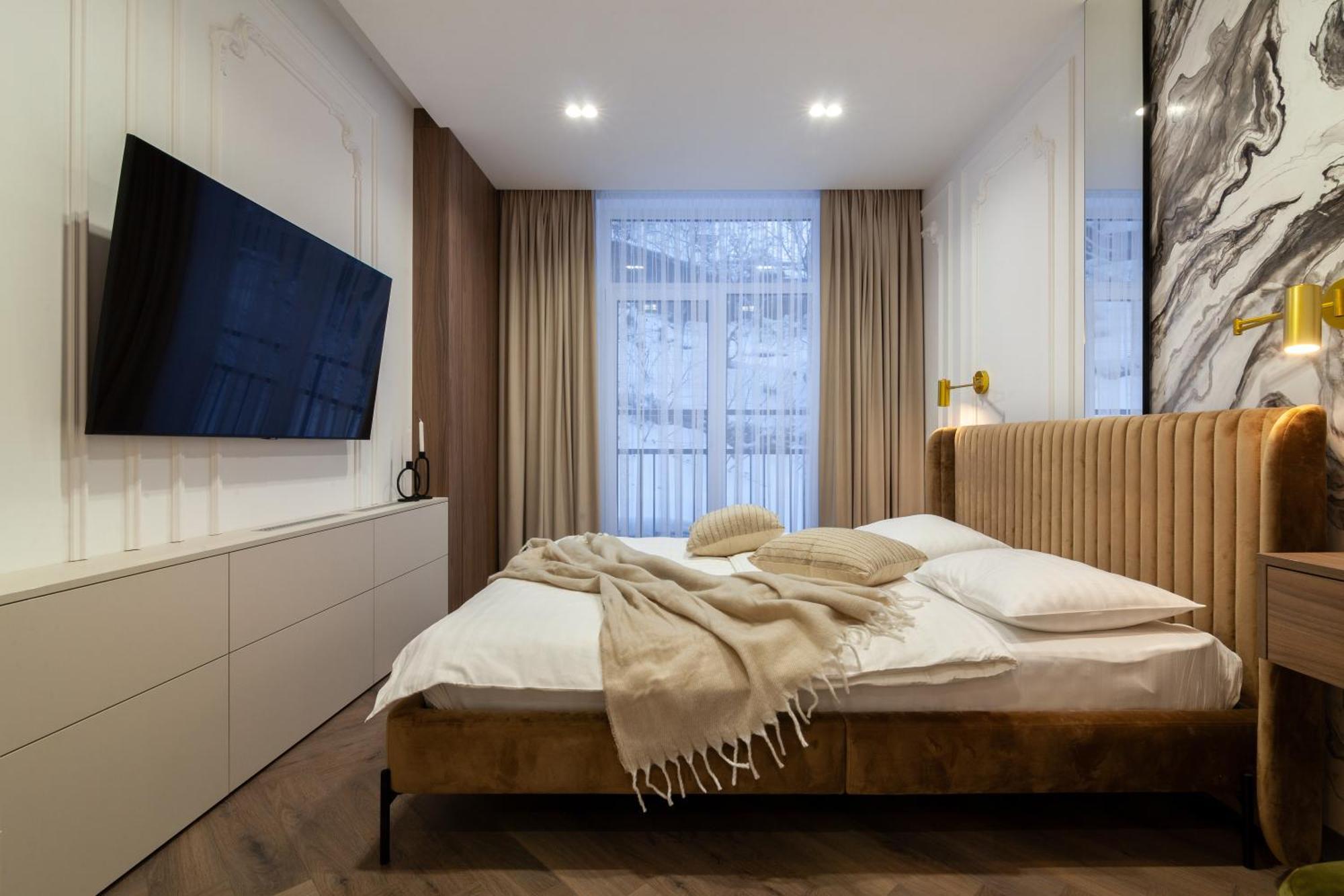 Apartment Shevchenko St.,New Building 利沃夫 外观 照片